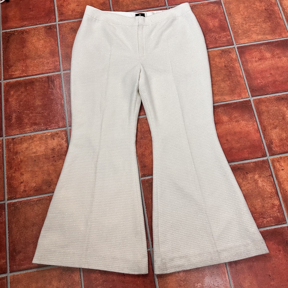 Jovana Louis Sparkly Tweed Flared Pants